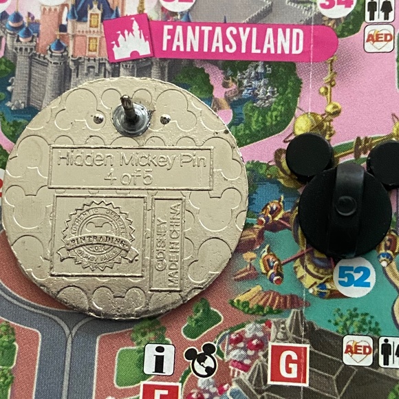 Disney World Park EPCOT Contemporary Hidden mickey green white stripe pi… - Picture 2 of 3